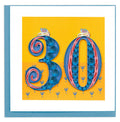 Quilled 30th Birthday Card