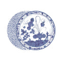 Vida Faenza & Leopard Reversible Placemat Blue