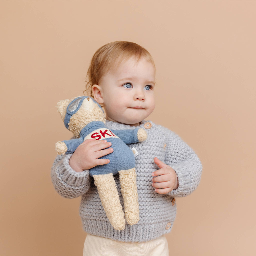 Blue Plush Bear Ski Stuffed Animal