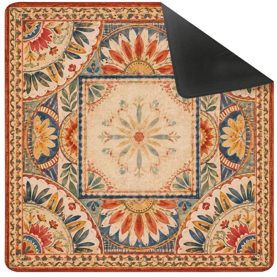 Terracotta Bloom Mahjong Mat