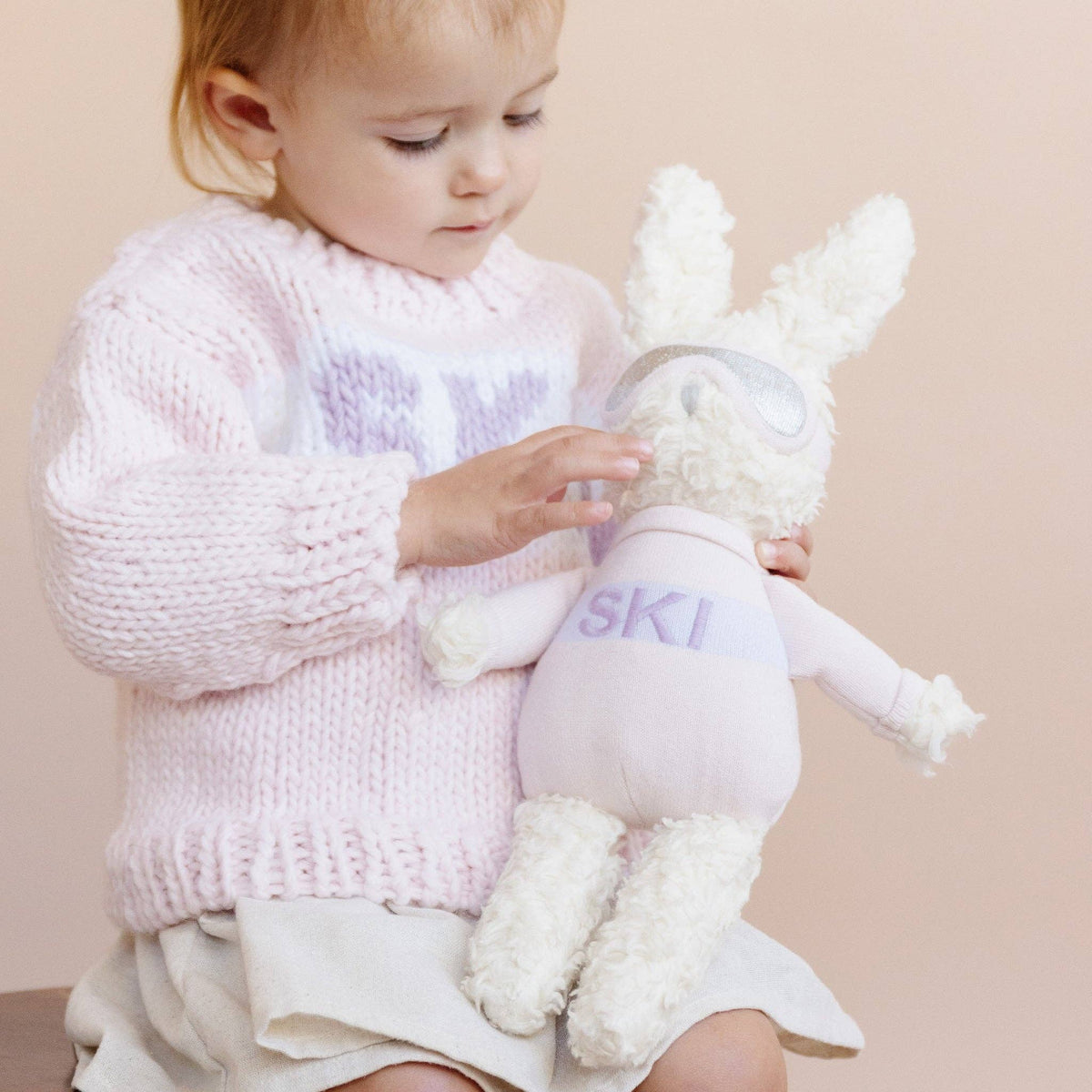 Pink Plush Bunny Ski Stuffed Animal