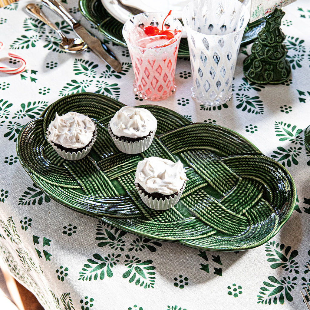 Le Panier Mystic Knot 15" Hostess Tray Basil