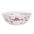 Country Estate Winter Frolic 11" Serving Bowl Ruby