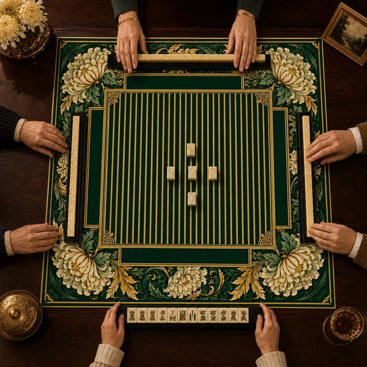 Emerald Green Mahjong Mat
