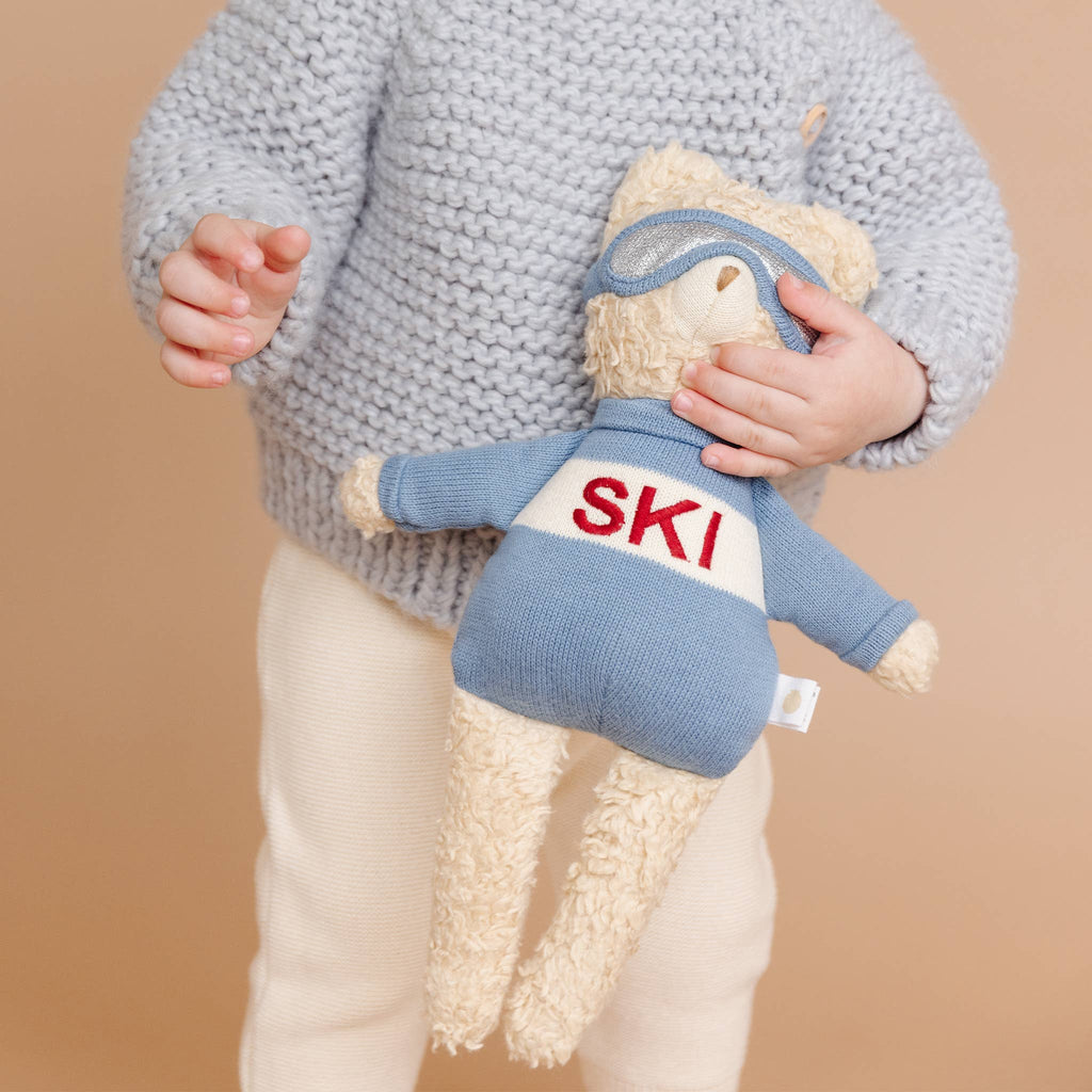 Blue Plush Bear Ski Stuffed Animal