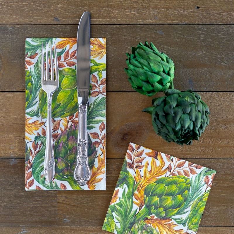 Autumnal Artichokes Cocktail Napkin