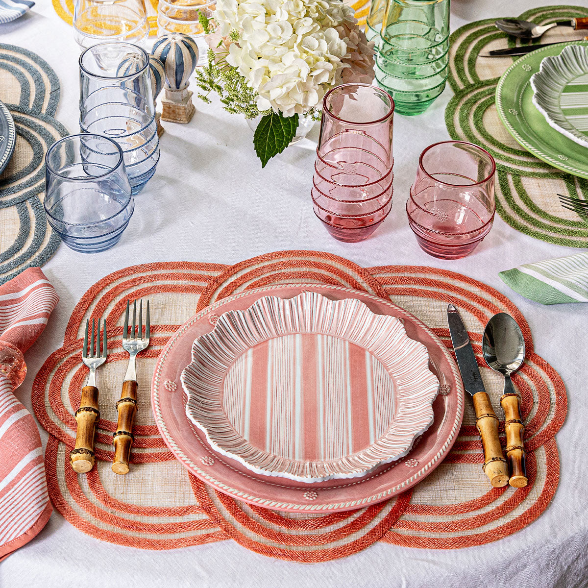 Berry & Thread Melamine Dinner Plate Coral