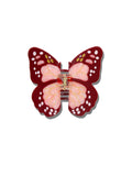 Monarch Butterfly Claw Hair Clip Double Pink