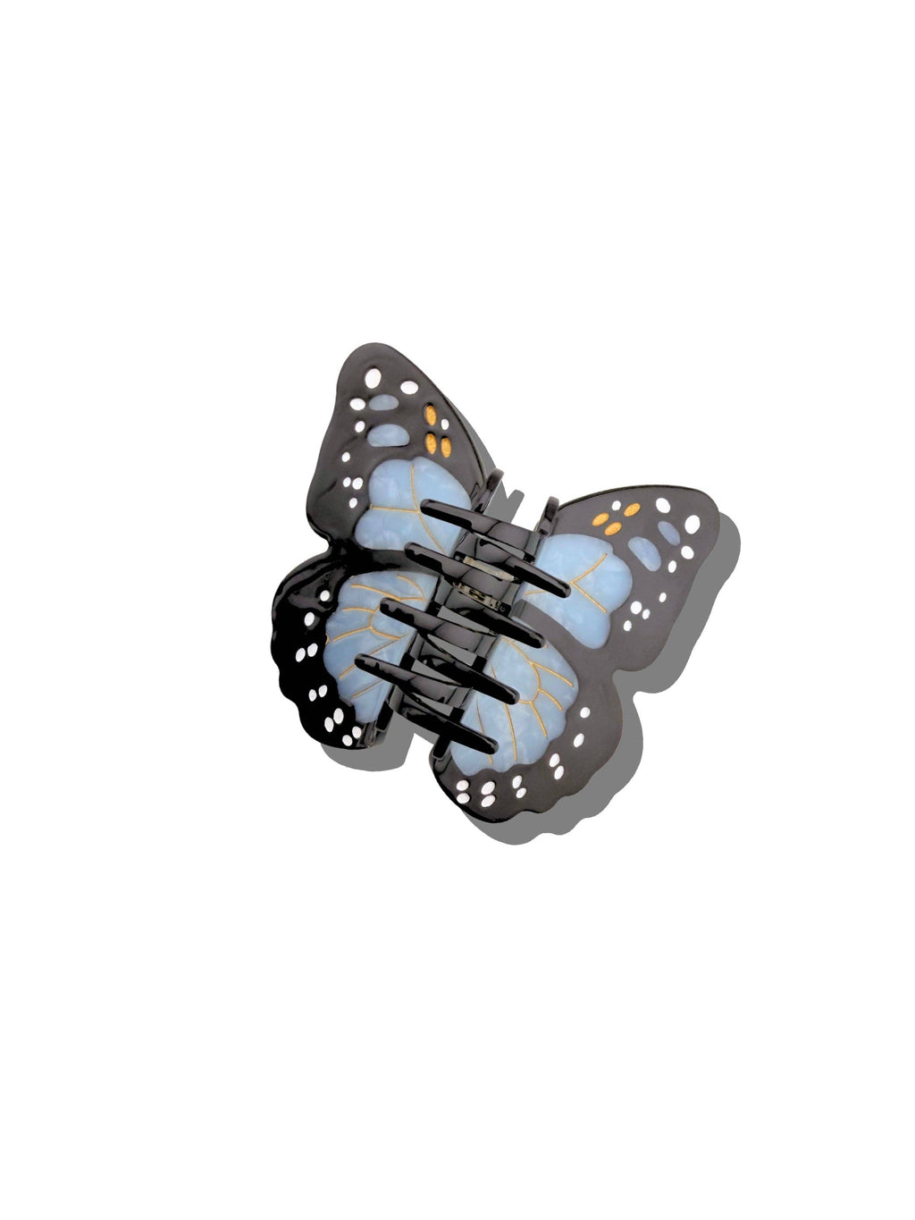Monarch Butterfly Claw Hair Clip Double Pink