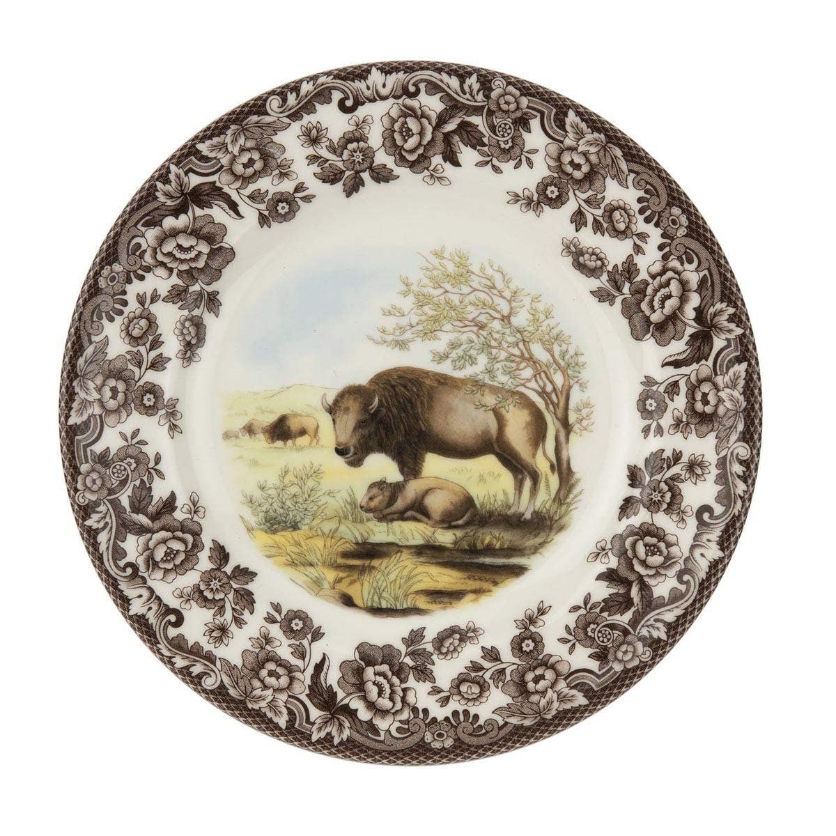 Woodland Salad Plate Bison