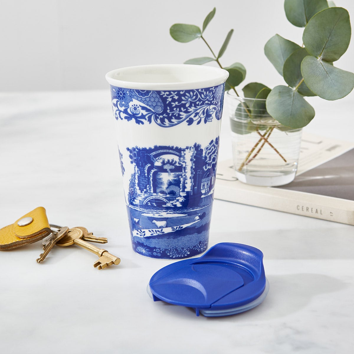 Spode Blue Italian Travel Mug