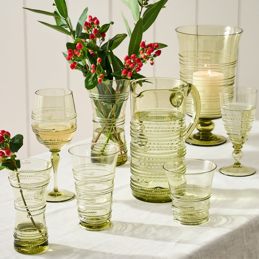 Ella 9" Corset Vase Green