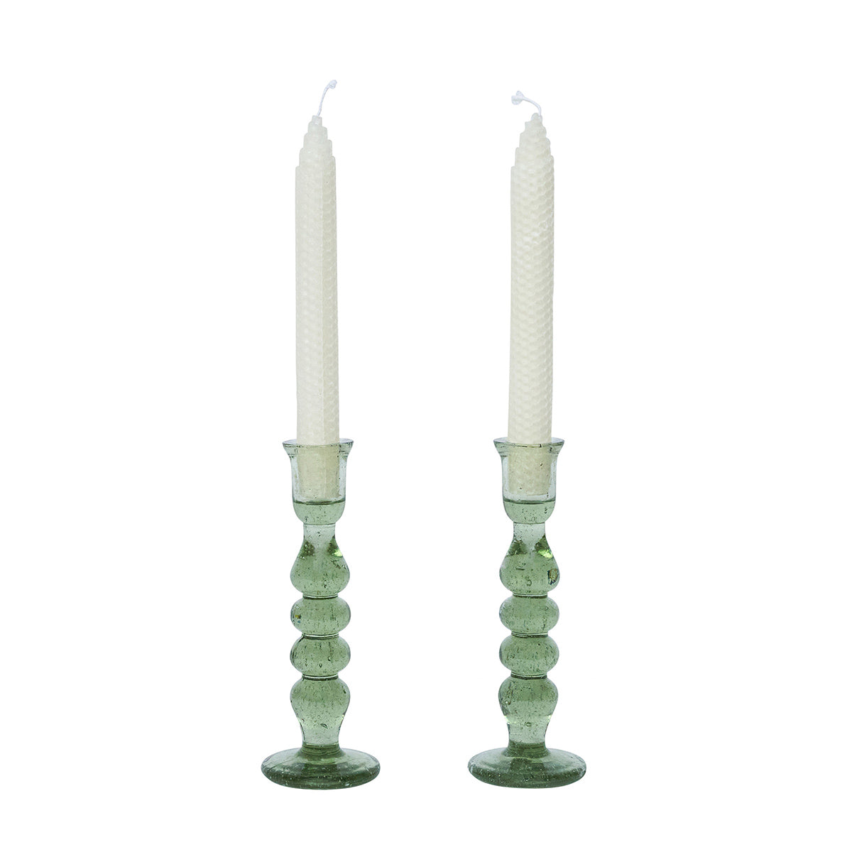 Provence 7" Candlesticks Basil Set of 2