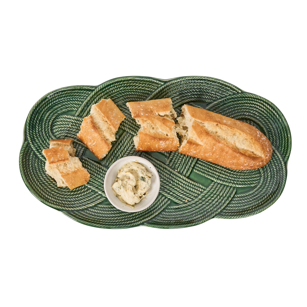 Le Panier Mystic Knot 15" Hostess Tray Basil