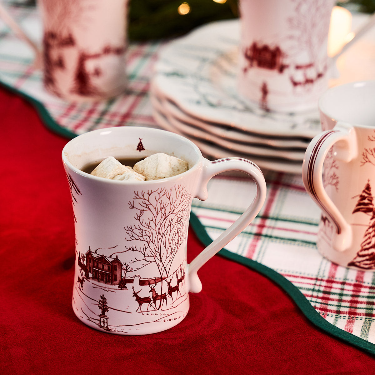 Country Estate Winter Frolic Mug Ruby