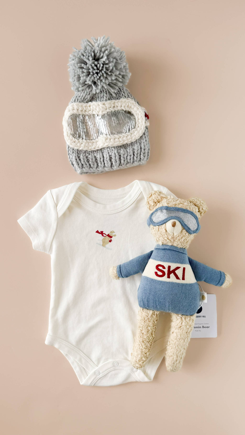 Blue Plush Bear Ski Stuffed Animal