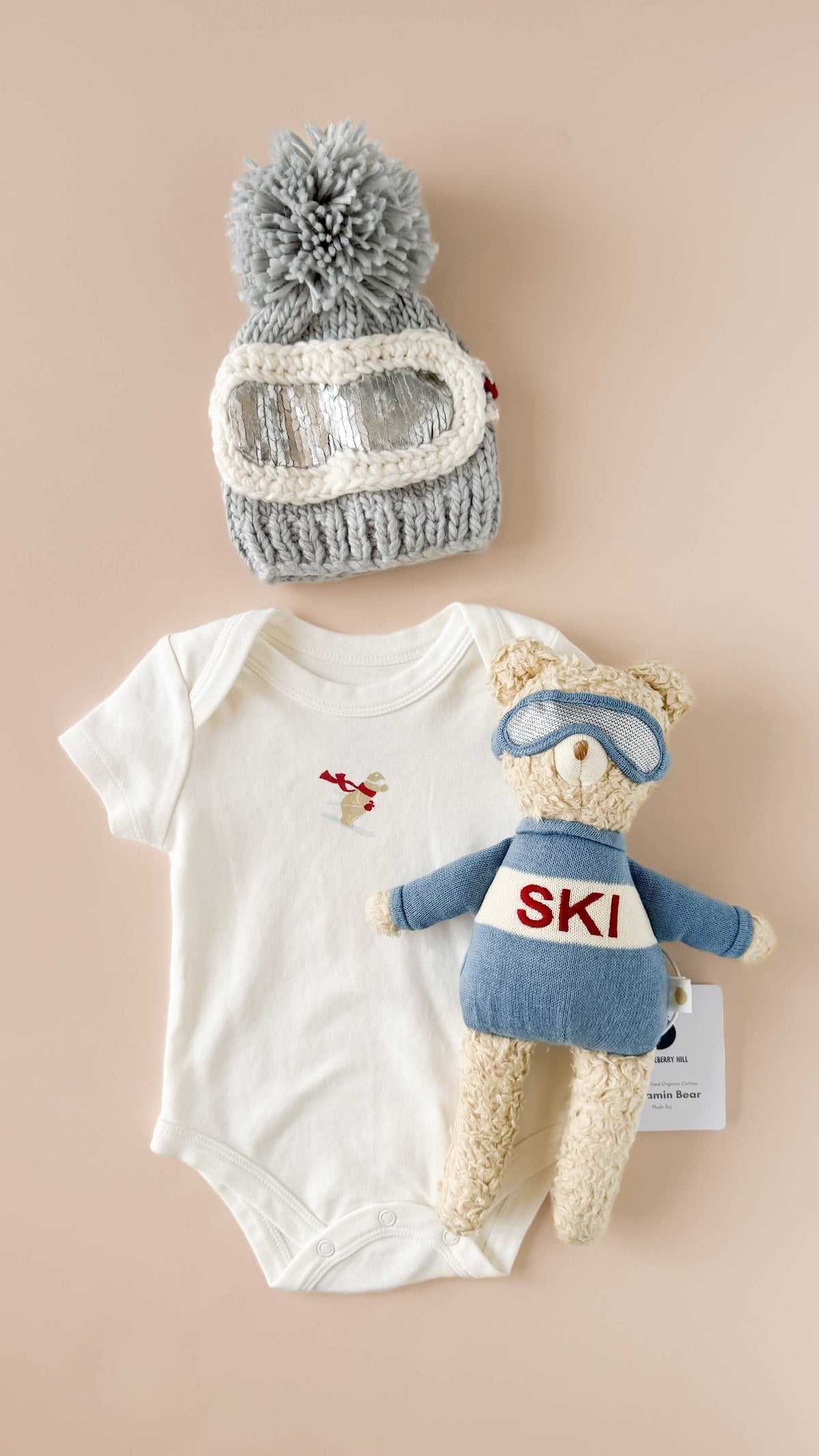 Blue Plush Bear Ski Stuffed Animal