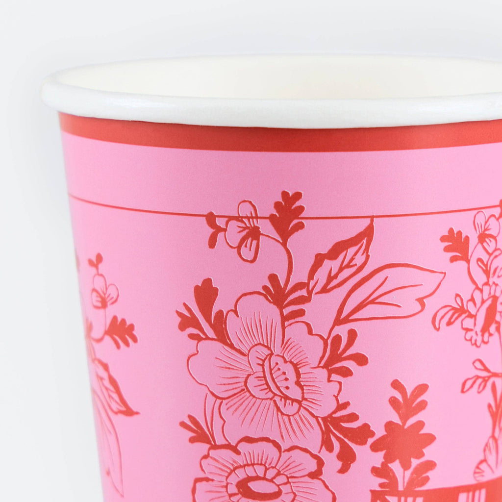 Pink Vintage Botanical Cups