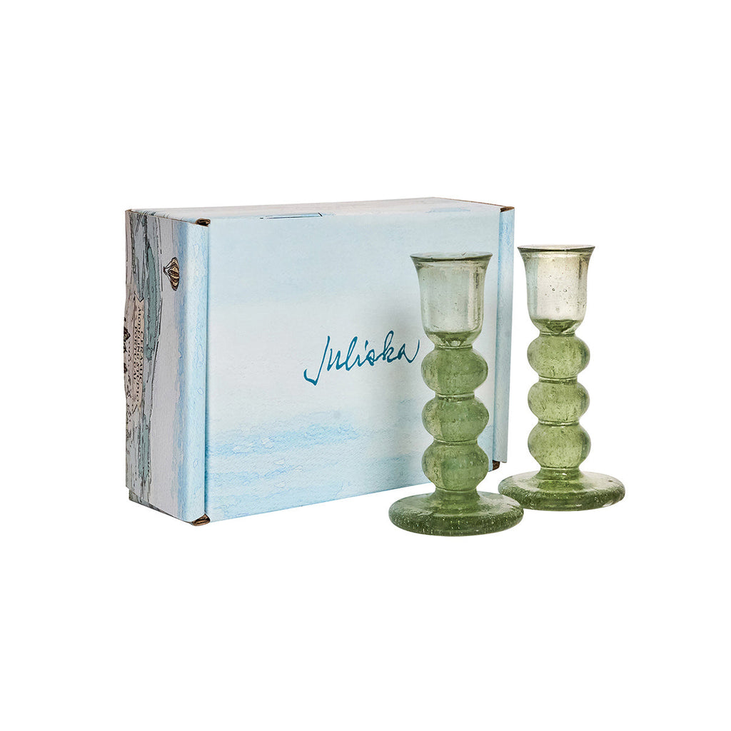 Provence 5" Candlesticks Basil Set of 2