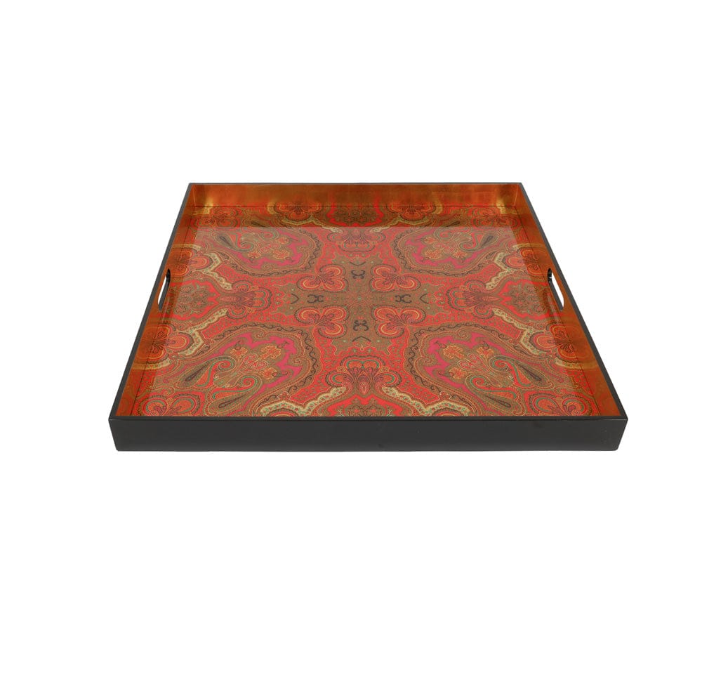 Jaipur Fuchsia Lacquer Oversize Square Tray