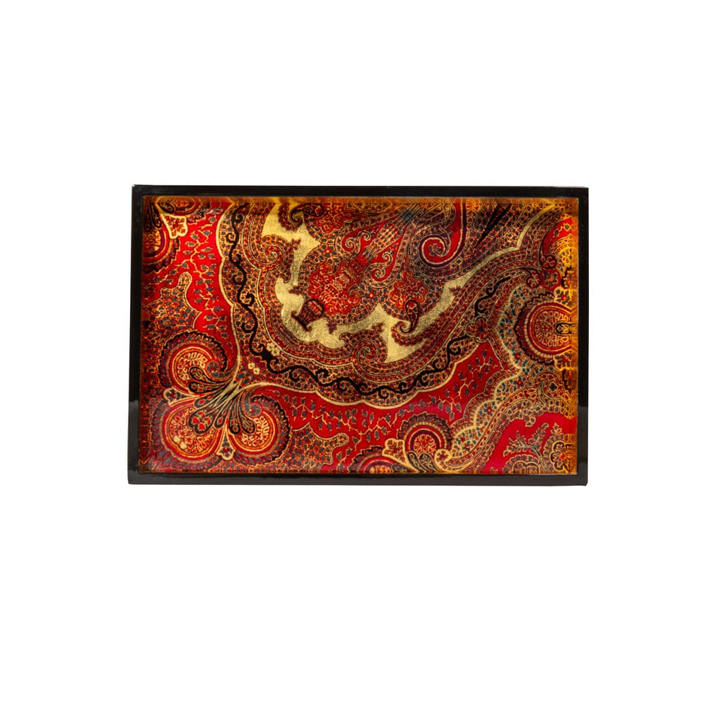 Lacquer Tray Jaipur Crimson