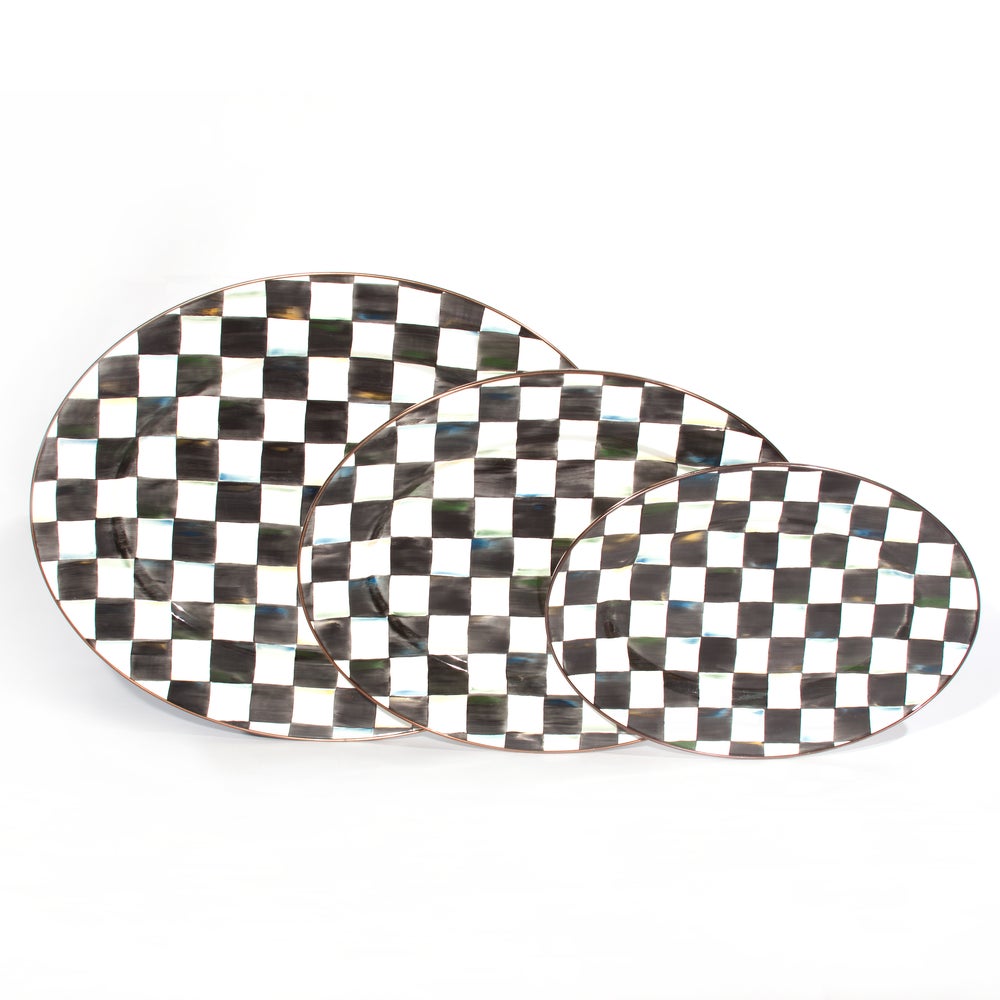 Courtly Check Small Oval Platter
