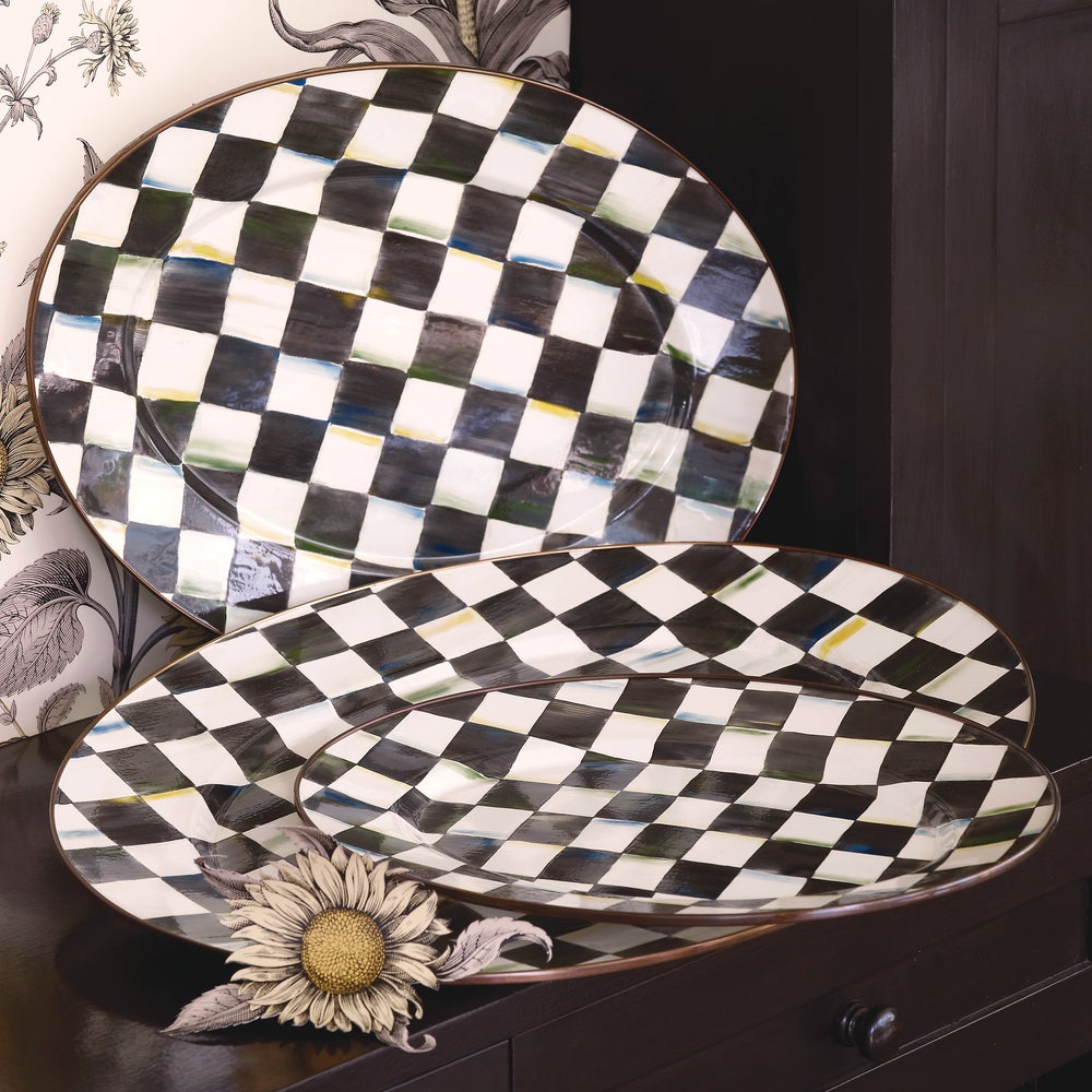 Courtly Check Medium Oval Platter
