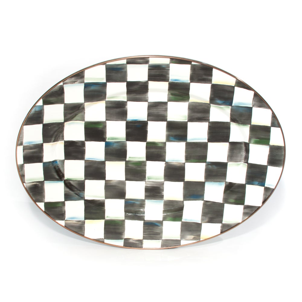 Courtly Check Medium Oval Platter
