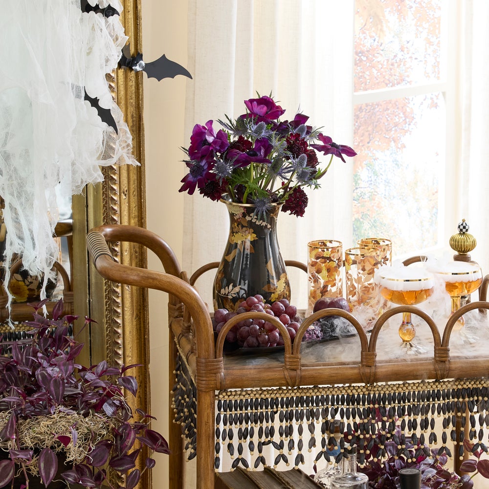 Wild Rose Brown Tall Vase