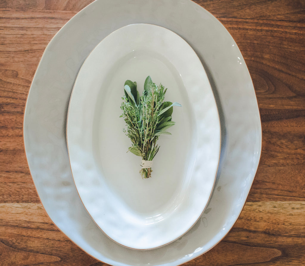 Cantaria Small Oval Platter Ivory