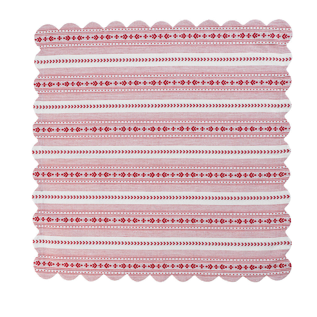 Villa Stripe Napkin Red