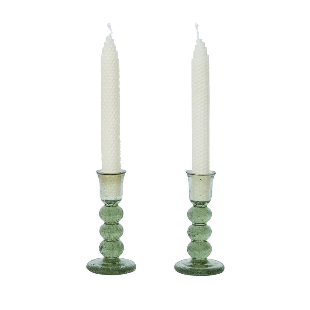 Provence 5" Candlesticks Basil Set of 2
