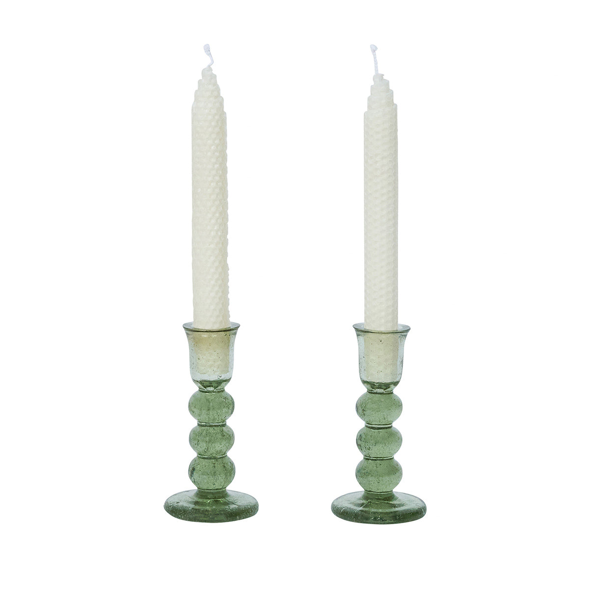 Provence 5" Candlesticks Basil Set of 2