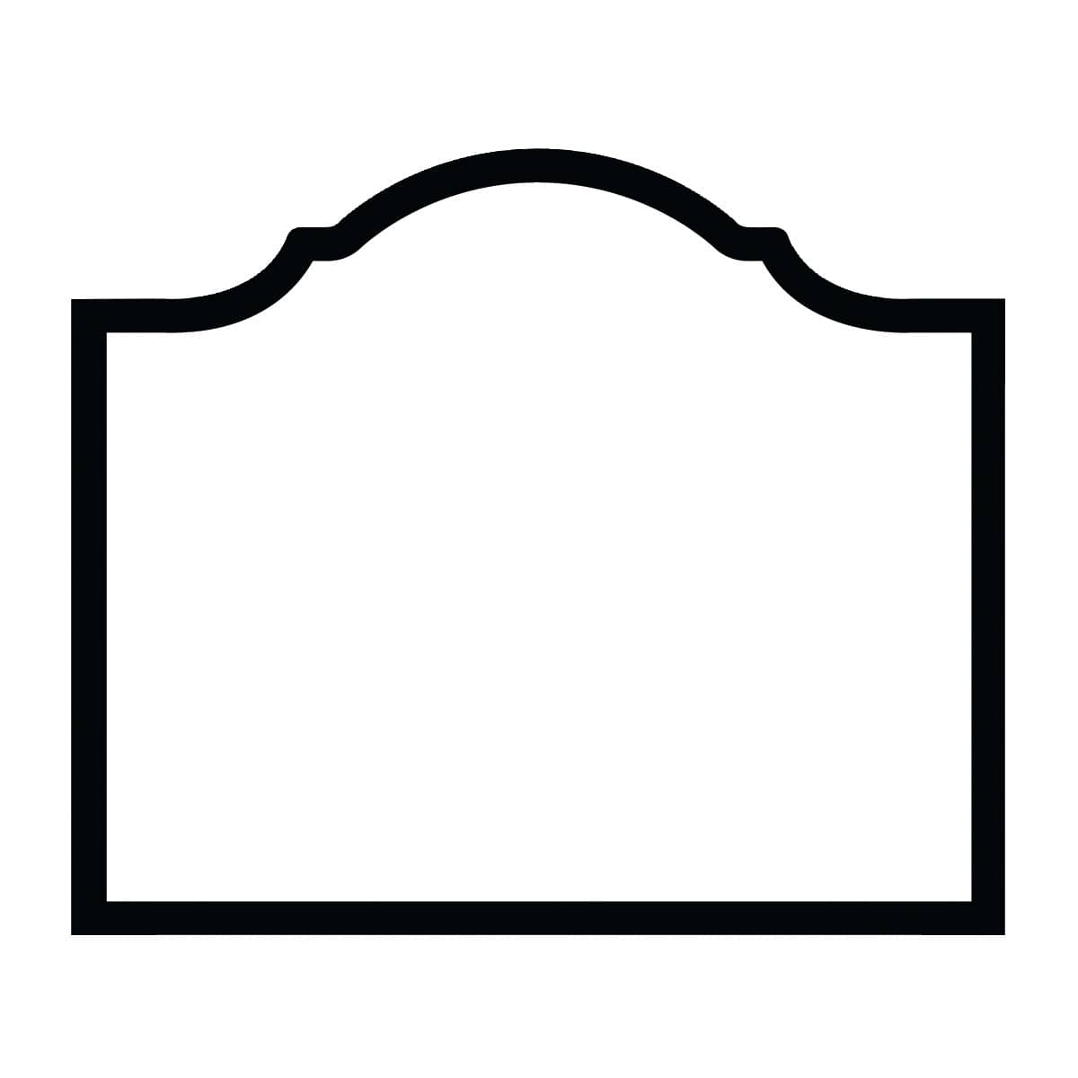 Place Card Arch Black Foil