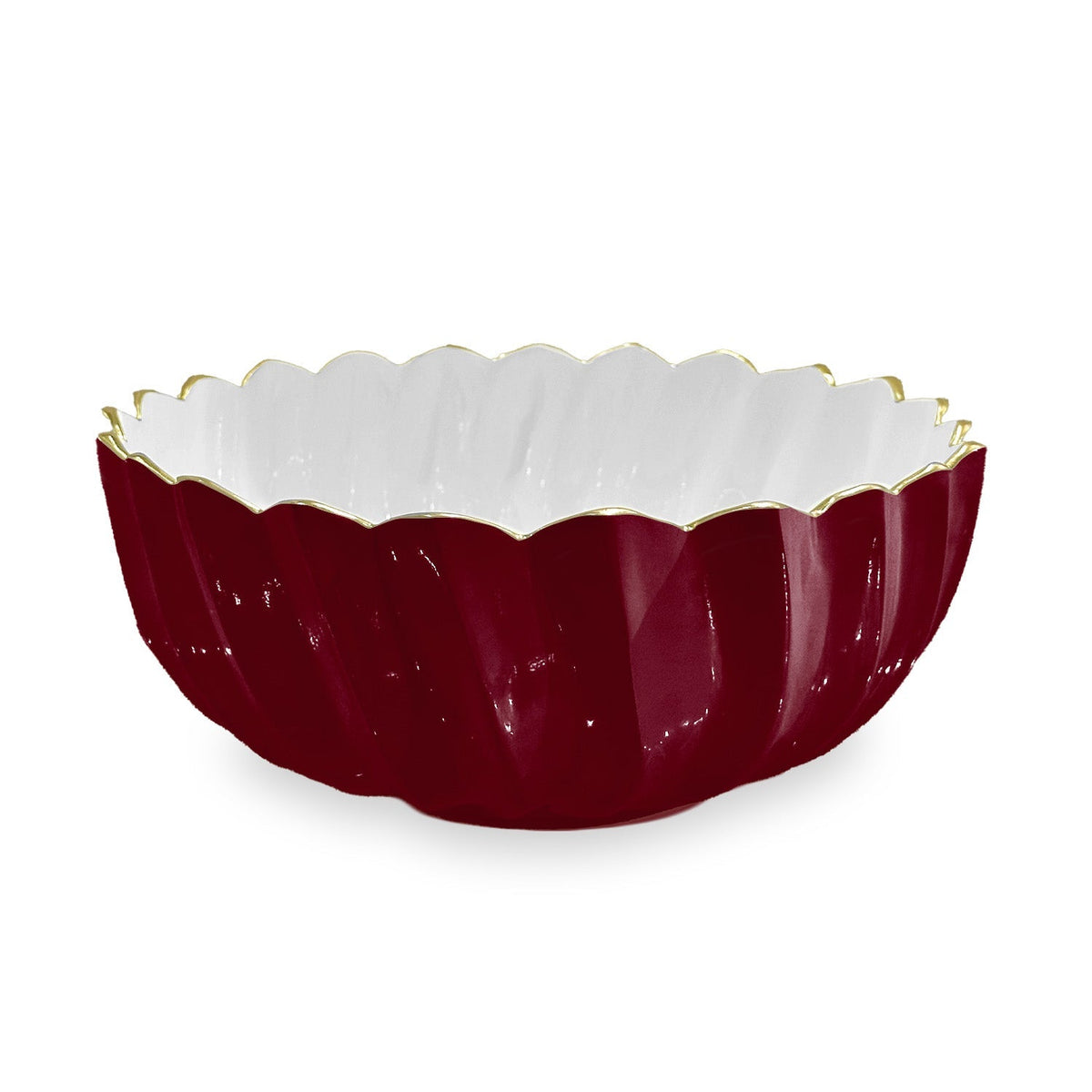 Orlando Medium Bowl Bordeaux and White