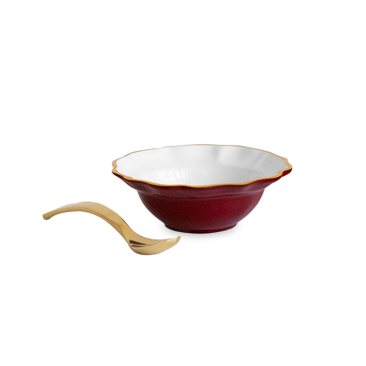 Faenza Mini Bowl & Spoon Bordeaux