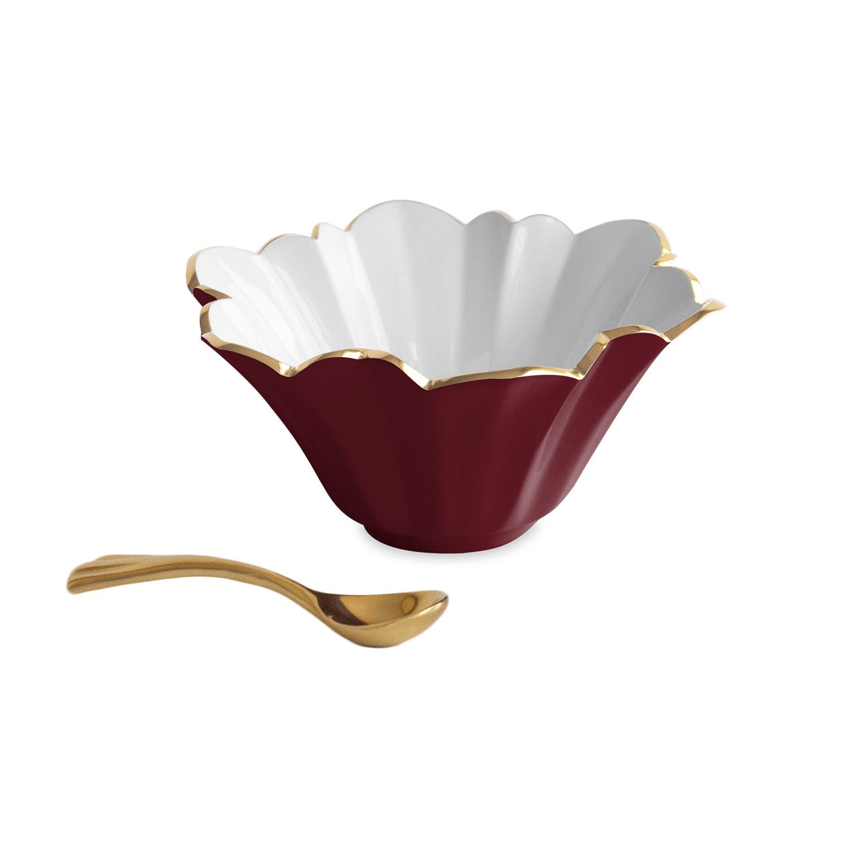 Avril Small Bowl & Spoon Bordeaux