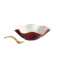 Carola Small Round Bowl & Spoon Bordeaux