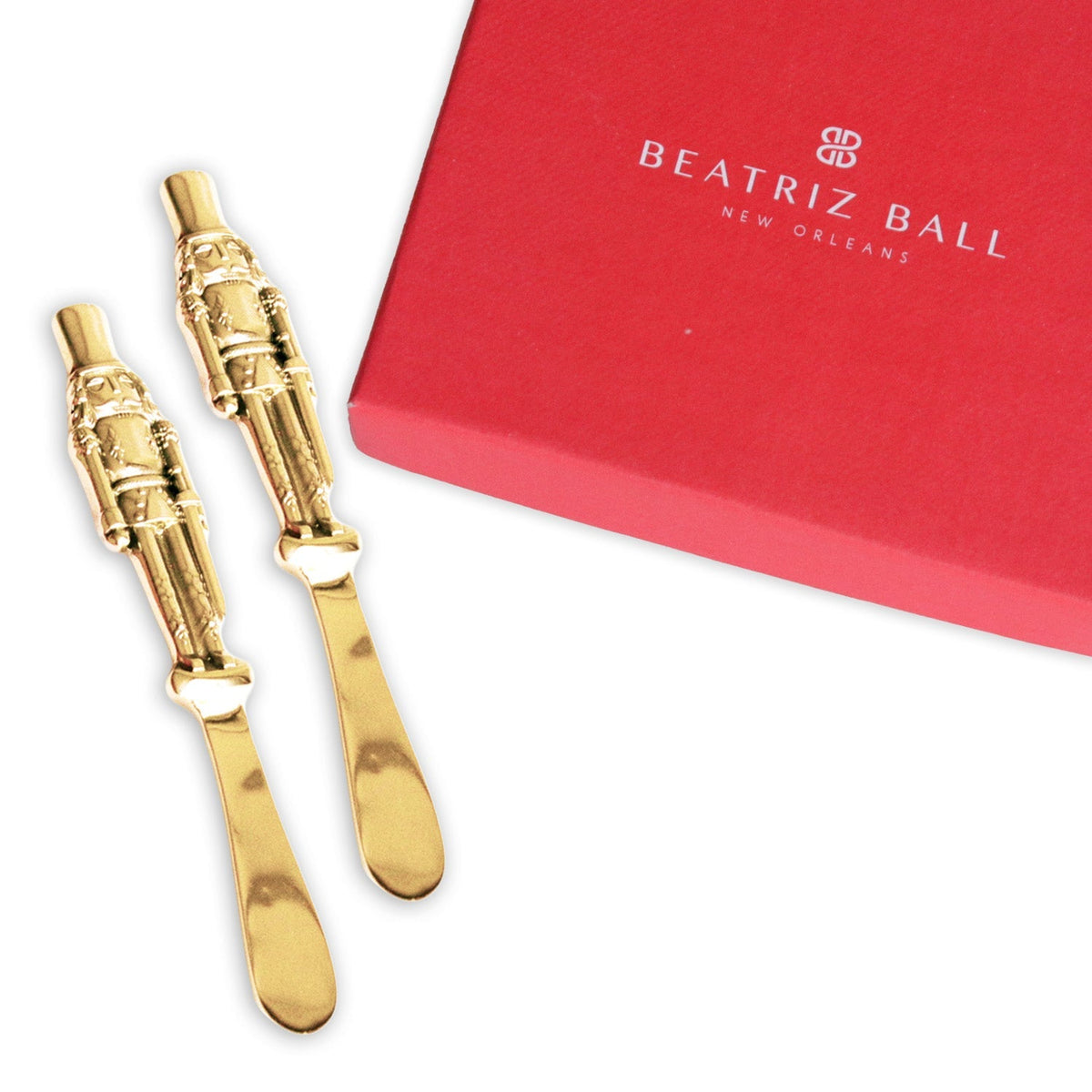 Nutcracker Spreader Gold boxed set of 2