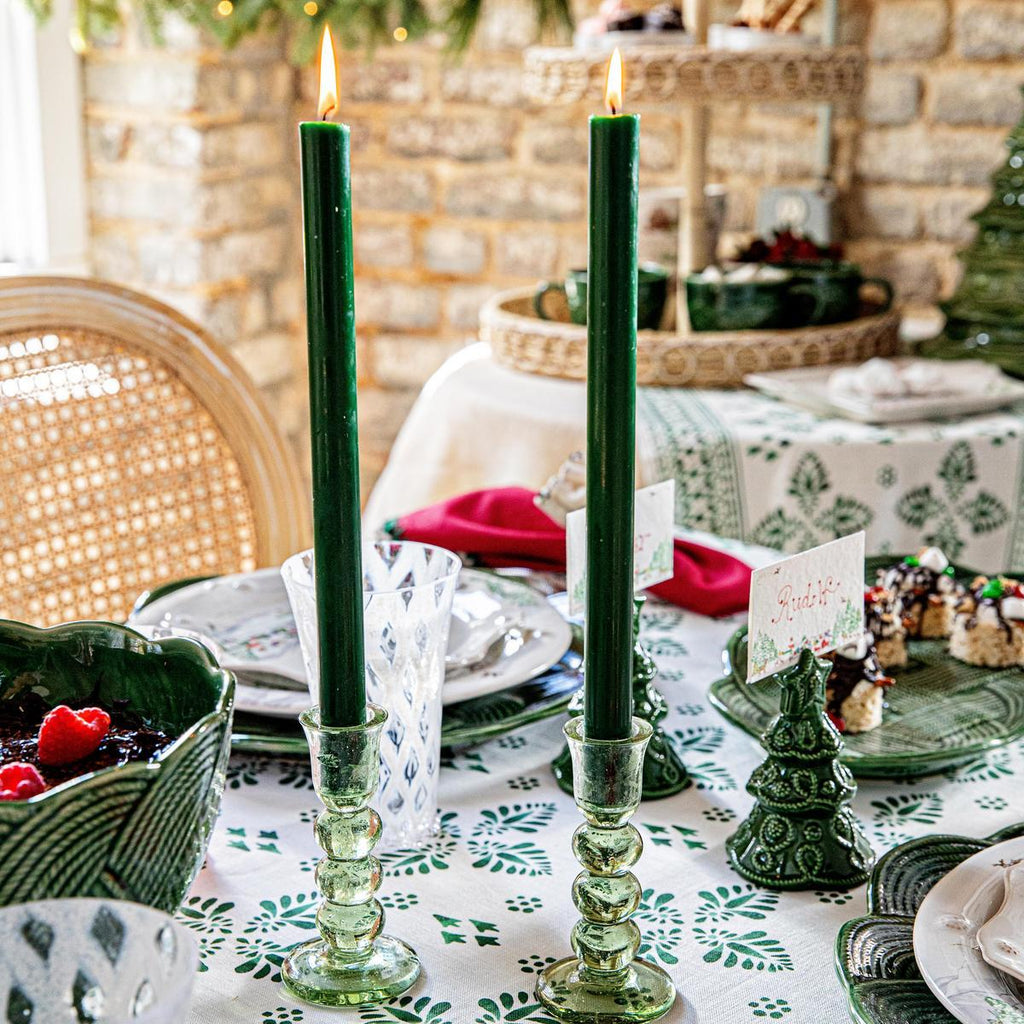 Provence 5" Candlesticks Basil Set of 2