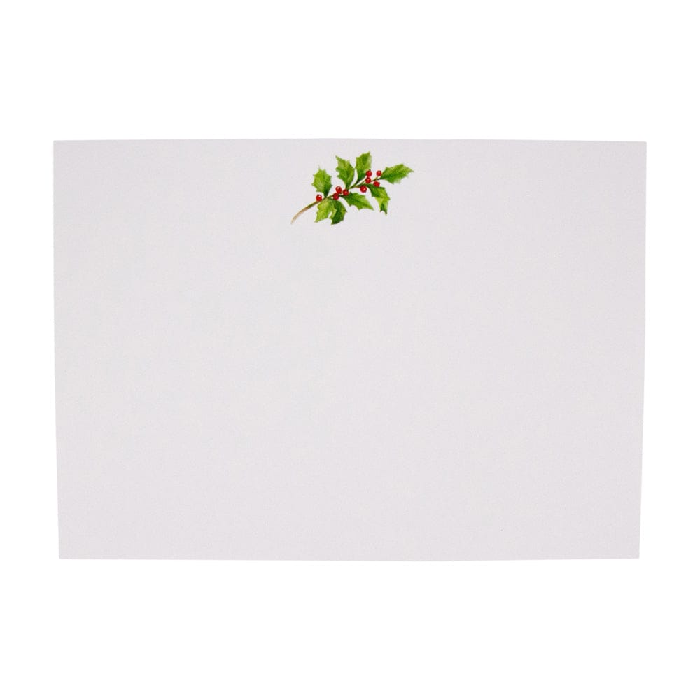 Holly Sprig Correspondence Cards 12 In