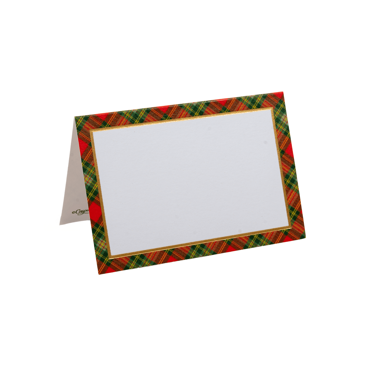 Tartan Red Foil Place Cards
