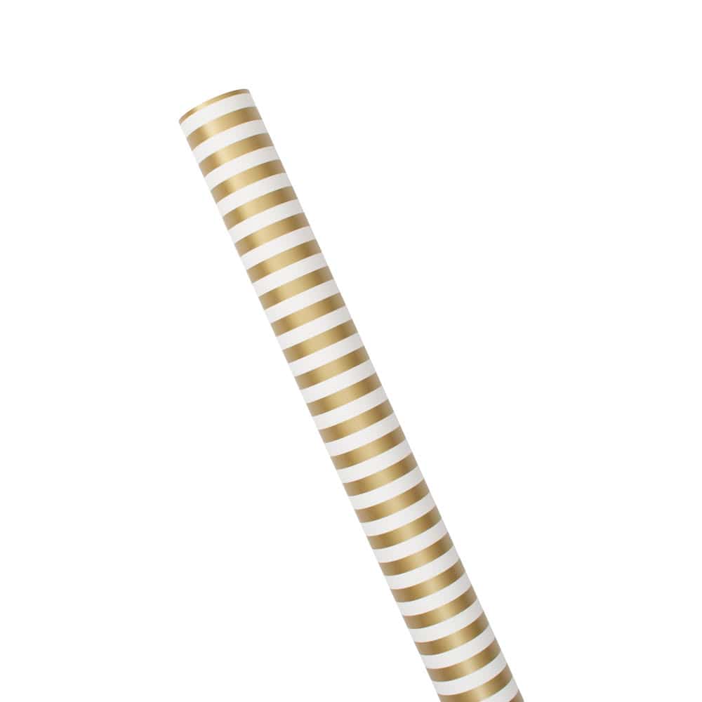 Club Stripe Gold & Silver Reversible Roll Wrap