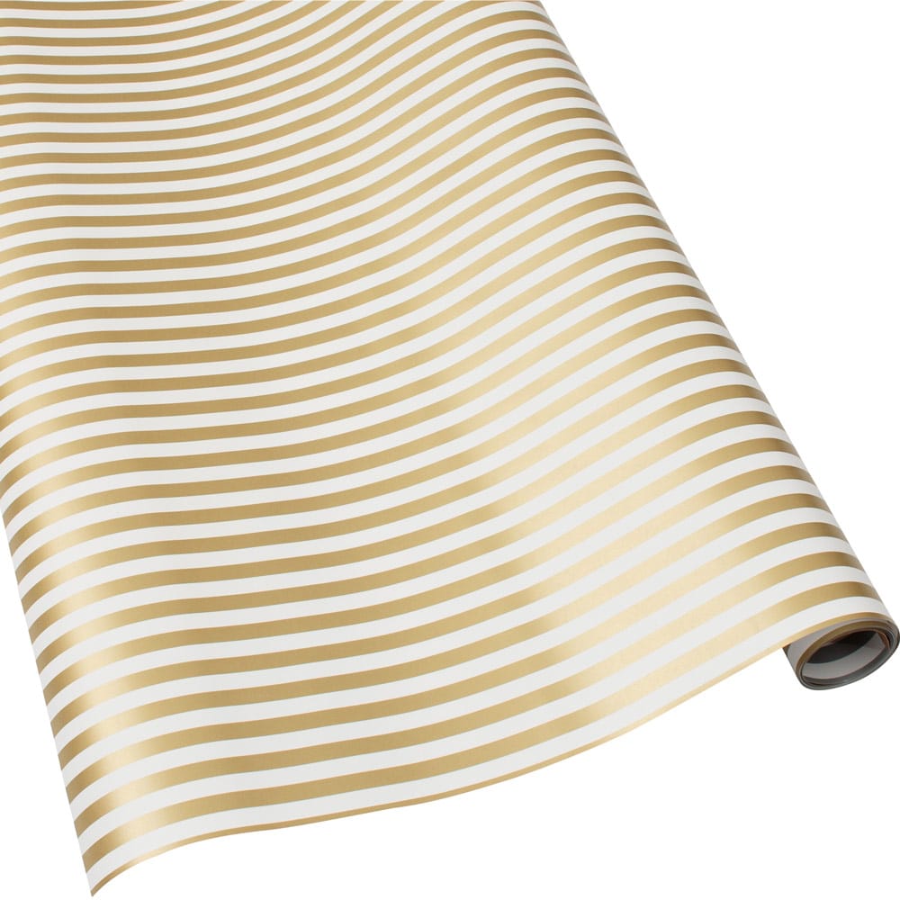 Club Stripe Gold & Silver Reversible Roll Wrap