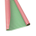Club Stripe Red & Green Reversible Roll Wrap