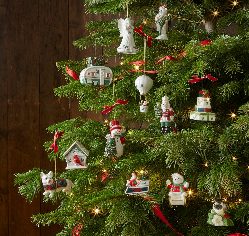 Christmas Tree Santa in Sleigh Ornament