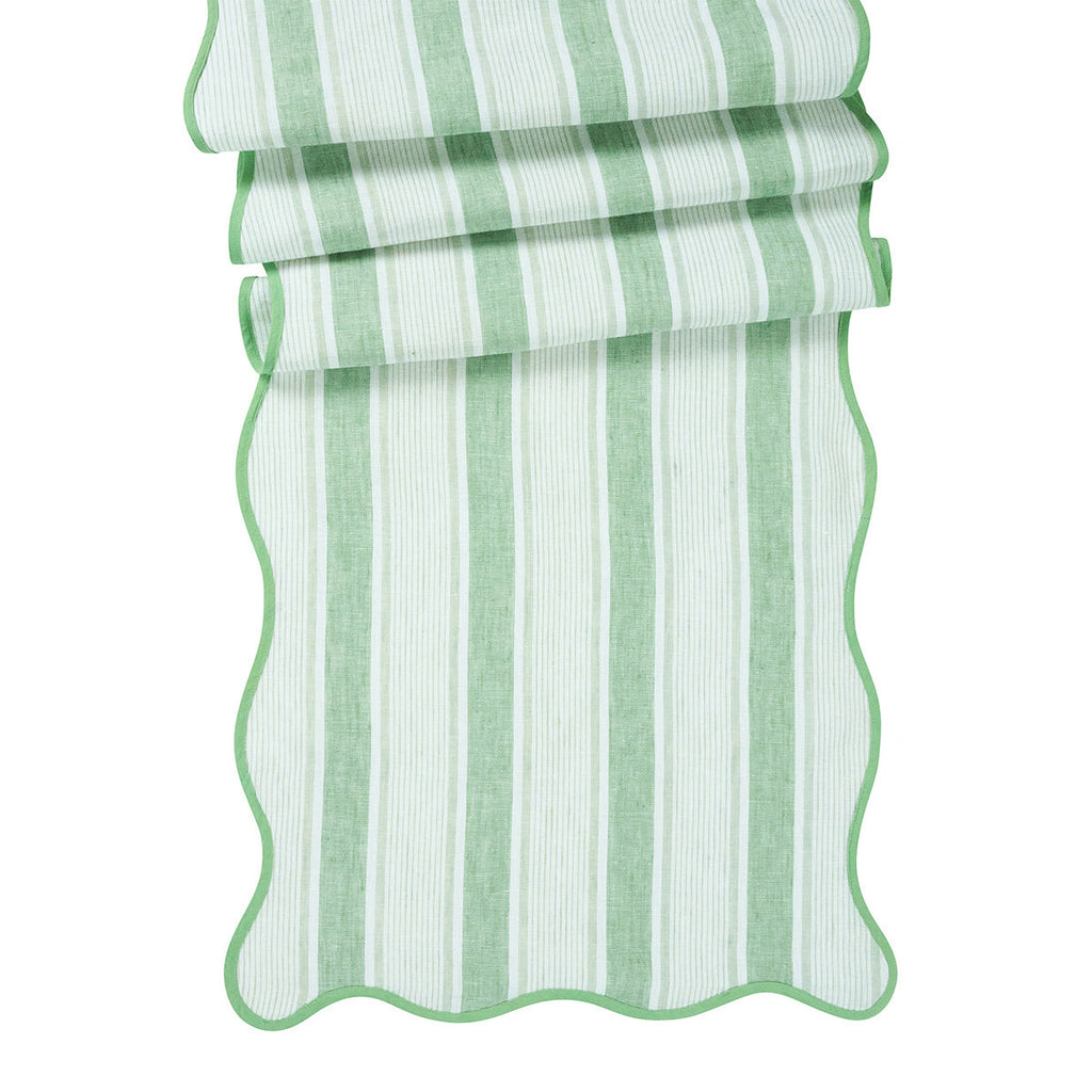 Cabana Stripe 18" x 90" Table Runner Seagrass