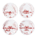 Country Estate Winter Frolic Party Plate Set/4