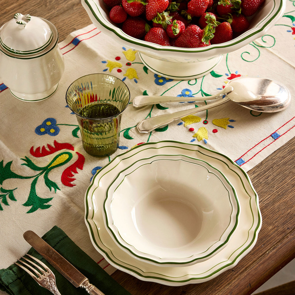Cereal Bowl Fougere Filet Fern Green