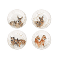 Sologne Dessert Plates Wildlife Young Set/4